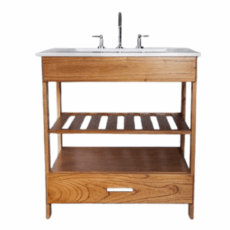 MUEBLES PARA BAÑOS - Vanitory tipo deck de madera laqueados con cajon