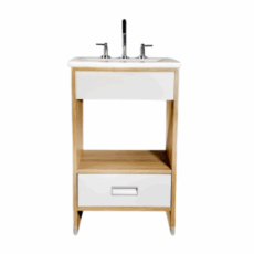 MUEBLES PARA BAÑOS - Vanitory tipo deck de madera laqueados con cajon