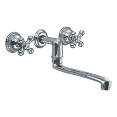 Griferia Hidromet Baby Cocina - 1055 - Lavadero Pared Pico Bajo - Cromo - Cromado