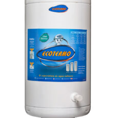Termotanque Ecotermo para gas natural o gas envasado, con conexión superior o inferior, agua caliente y fría, bajo consumo y rápida recuperación. 50, 51, 80 100 litros