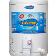 Termotanque Ecotermo para gas natural o gas envasado, con conexión superior o inferior, agua caliente y fría, bajo consumo y rápida recuperación. 50, 51, 80 100 litros