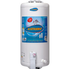 Termotanque Ecotermo para gas natural o gas envasado, con conexión superior o inferior, agua caliente y fría, bajo consumo y rápida recuperación. 50, 51, 80 100 litros