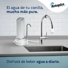 Como se ve el filtro sobremesada Rotoplas que elimina cloro del agua