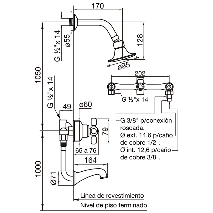 Griferias LUJO FV Gran Gala ducha cromo oro. Joyas discontinuadas