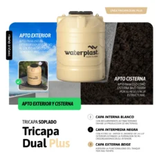 tanque de agua tricapa waterplas mil litros anti algas